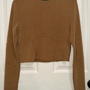 Wild Fable Ribbed long-sleeve crop